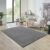 Carpet Studio Ohio Vloerkleed 160x230cm – Laagpolig Tapijt Woonkamer – Tapijt Slaapkamer – Kleed Grijs