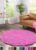 Flycarpets Candy Shaggy Rond Vloerkleed – 200x200cm – Fuschia Roze – Woonkamer – Kinderkamer