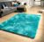 Flycarpets Curacao Shaggy Velours Vloerkleed – 140×200 cm – Petrol – Hoogpolig