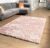 Flycarpets Curacao Vloerkleed – 140x200cm – Poederroze – Hoogpolig