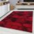 Flycarpets Fano Modern Vloerkleed – Rood / Zwart – Laagpolig – 160×230 cm