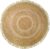 Flycarpets Jute Vloerkleed – 160 cm – Rond – Naturel / Geel