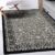 Flycarpets Klassiek Grijs / Zwart Vloerkleed Skazar – Oosters motief – Perzisch Tapijt – 200×290 cm