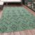 Flycarpets Lilah Geruit Buitenkleed Groen – Binnen & Buiten Vloerkleed – Laagpolig Tuintapijt / Buitentapijt – 140×200 cm