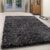 Flycarpets Lorium Vloerkleed – 100×200 cm – Antraciet/Wit/Grijs – Hoogpolig