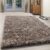 Flycarpets Lorium Vloerkleed – 100×200 cm – Beige/Mocca/Cream – Hoogpolig