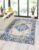 Flycarpets Sarande Vintage Medaillon Vloerkleed – Beige / Geel / Blauw – 200×290 cm