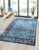 Flycarpets Sarande Vintage Medaillon Vloerkleed – Blauw – 240×340 cm