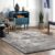 Flycarpets Solid Hoogpolig & Wasbaar Effen Vloerkleed – Grijs – 160×230 cm