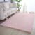 Flycarpets Teresa Hoogpolig Fluffy Vloerkleed – Roze – 80×150 cm