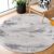 Flycarpets Tiberius Modern Marmer Design Vloerkleed – Grijs – Laagpolig – Rond – 120×120 cm