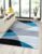 Flycarpets Verona Modern Vloerkleed Blauw / Grijs / Zwart – Laagpolig – Woonkamer – 80×150 cm