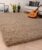 Hoogpolig vloerkleed shaggy Grand effen – beige 200×300 cm