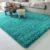 Hoogpolig vloerkleed shaggy Royal 5cm hoogte – turquoise 80×150 cm