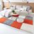 Hoogpolig vloerkleed shaggy Trend blokken – oranje 200×290 cm