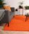 Hoogpolig vloerkleed shaggy Trend effen – oranje 120×170 cm