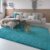 Hoogpolig vloerkleed shaggy Trend effen – turquoise 300×400 cm