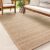 Jute look vloerkleed voor binnen en buiten – 200×290 cm – Rechthoek – Laagpolig – natuurlijke look voor tuin, balkon, terras of binnen – indoor kleed of buitentapijt of…