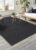 Karpet24 Copenhagen glad geweven handgemaakt wollen vloerkleed Antraciet-200 x 290 cm