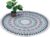 Relaxdays vloerkleed rond – mandala print – tapijt met franjes – kleurrijk – 120 cm