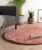 Rond hoogpolig vloerkleed – Cozy Shaggy – roze 120 cm rond