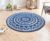 Rond vloerkleed Valencia – blauw 140 cm rond