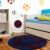 Tapijtenloods Fun Voetbal Kinderkamer Rond Vloerkleed Hoogpolig Blauw Paars- 100 CM ROND