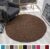 Tapijtenloods Loca Shaggy Rond Vloerkleed Bruin Hoogpolig- 120 CM ROND