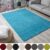 Tapijtenloods Loca Shaggy Vloerkleed Turquoise Hoogpolig – 140×200 CM