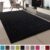 Tapijtenloods Loca Shaggy Vloerkleed Zwart Hoogpolig – 60×110 CM