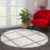 Tapijtenloods Madrid Shaggy Rond Design Vloerkleed Creme Hoogpolig- 150 CM ROND