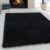 Tapijtenloods Monaco Soft Shaggy Hoogpolig Vloerkleed Black- 100X200 CM