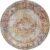 Tapijtenloods Picasso Keshan Vintage Rond Vloerkleed Multi / Beige Laagpolig- 200 CM ROND