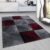 Tapijtenloods Plus Vloerkleed Grijs / Rood Laagpolig- 120×170 CM