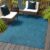 Tapijtenloods Uni Binnen en Buiten Vloerkleed Solid Outdoor Laagpolig Tapijt Blauw- 240×340 CM