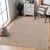 Tapijtenloods Uni Effen Laagpolig Vloerkleed Modern Beige- 140×200 CM