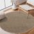 Tapijtenloods Uni Rond Effen Laagpolig Vloerkleed Modern Beige- 120 CM ROND