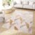 Tapiso Crystal Vloerkleed Beige Goudkleur Bladeren Tapijt Maat- 200×300