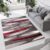 Tapiso Dream Vloerkleed Rood Grijs Modern Woonkamer Abstract Tapijt Maat- 160×230