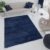 Tapiso Essence Vloerkleed Blauw Hoogpolig Shaggy Tapijt Maat- 160×220