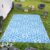 Tapiso Ibiza Buitenkleed Blauw Outdoor Buitenmat Picknick Maat- 90×150