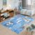 Tapiso Jolly Kinderkamer Vloerkleed Babykamer Blauw Speelkleed Maat- 80×150