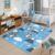 Tapiso Jolly Vloerkleed Blauw Babykamer Kinderkamer Speelkleed Maat- 160×220