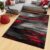 Tapiso Maya Vloerkleed Grijs Tapijt Woonkamer Rood Kleed Maat- 120×170