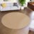 Tapiso Mono Rond Vloerkleed Beige Laagpolig Effen Tapijt Maat- 80×80