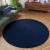 Tapiso Mono Rond Vloerkleed Navy Laagpolig Effen Tapijt Maat- 120×120