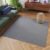 Tapiso Mono Square Vloerkleed Laagpolig Grijs Vierkant Tapijt Maat- 120×120