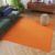 Tapiso Mono Square Vloerkleed Oranje Laagpolig Vierkant Tapijt Maat- 250×250