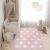 Tapiso Pinky Vloerkleed Roze Kinderkamer Meisje Tapijt Maat- 80×150