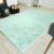 Tapiso Silk Vloerkleed Mint Blauw Hoogpolig Woonkamer Tapijt Maat- 120×170